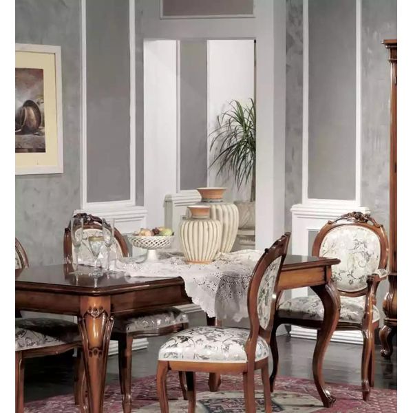 Mobili Per La Sala Da Pranzo Tavolo Da Pranzo In Legno Massiccio 4X Sedie Con Braccioli Mobili-image