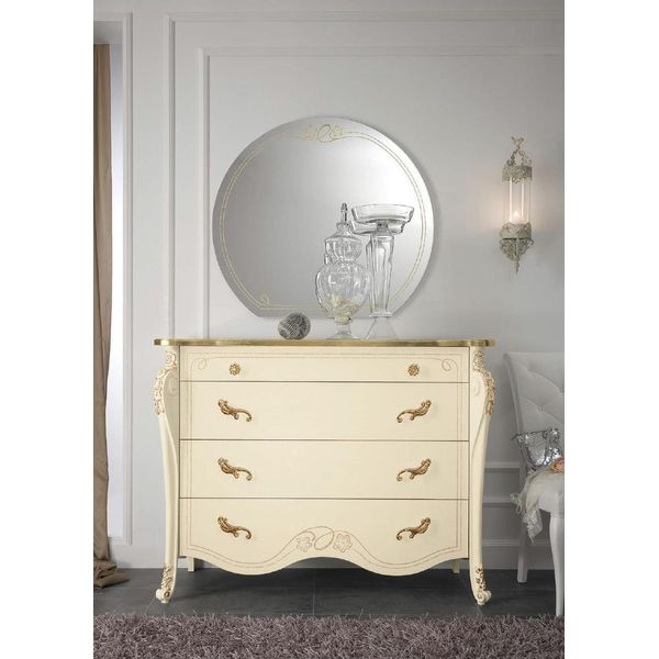 Cassettiera Beige Credenza Stile Mobili In Legno Cassettiere Nuovo Design Italiano-image