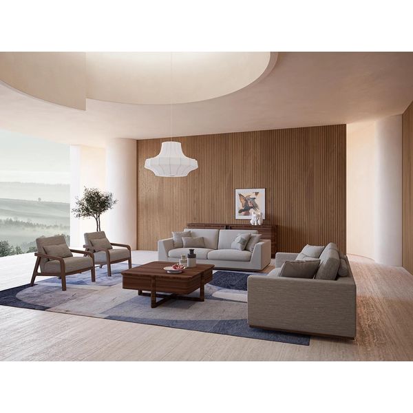 Set Di Divani Di Design 3 Pezzi Divano A Due Posti Divano Imbottito 2X Poltrona Soggiorno-image