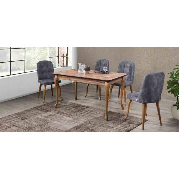 Sala Da Pranzo Set Di Tavoli Da Pranzo Set Di Mobili Da Pranzo Set Di Sedie Per Sala Da Pranzo Eh 4 Sedie 5Pcs-image