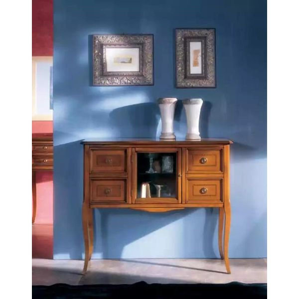 Cassettiera In Stile Classico Credenza Soggiorno Legno Credenza Marrone Nuovo-image