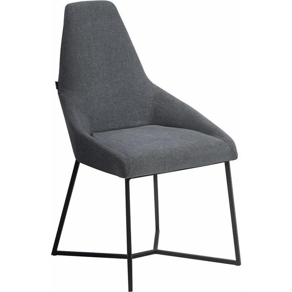 Sedia Di Design Sedia Moderna Imbottita Sedia Da Pranzo Grigia Nuovi Mobili-image
