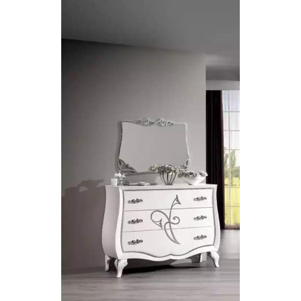 Credenza Cassettiera Di Design Armadi Di Lusso Legno Bianco Cassettiere Moderne Nuove-image