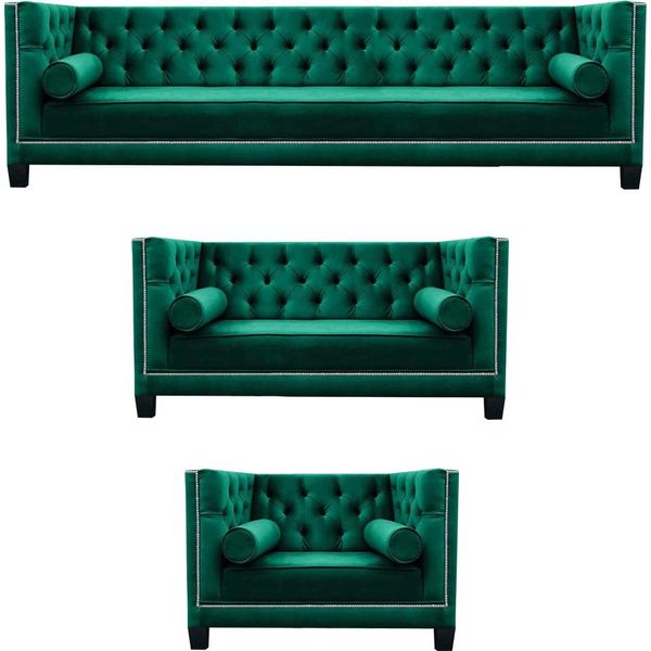 Set Di Divani Chesterfield Nuovo Arredamento Completo Set Di Divani Mobili Imbottiti-image