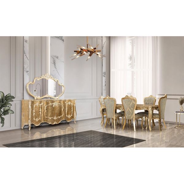 Sala Da Pranzo Tavolo Da Pranzo 6X Sedie Tavolo Di Lusso Tavoli Classici Gruppo Da Pranzo Set 7 Pezzi.-image