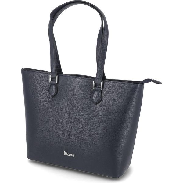 Kaerlek Borsa Shopper Da Donna A Tracolla In Ecopelle Blu Scuro-image