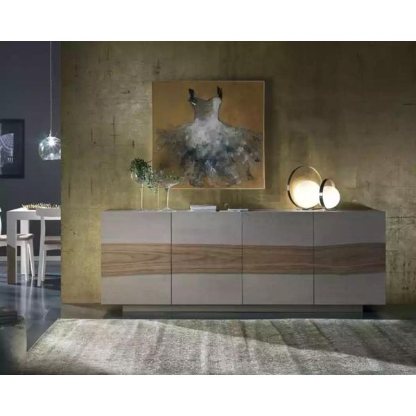 Cassettiera In Legno Credenza Di Lusso Mobile Soggiorno Grigio-image