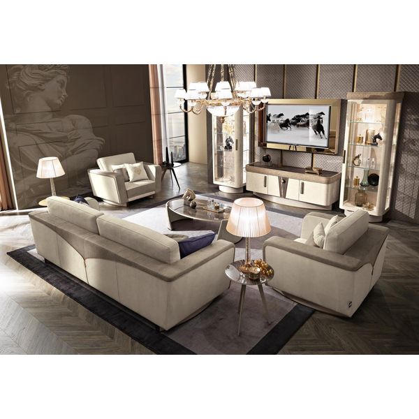 Set Di Divani 3+1+1 Posti Di Design Divani Imbottiti Divani Relax Divano Moderno Nuovo-image
