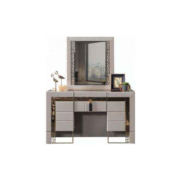 Tavolino Da Toilette Mobili Di Lusso In Legno Design Camera Da Letto Moderna Mobili Di Alta Qualità-image