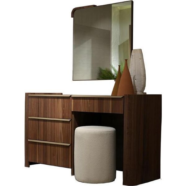 Tavola Da Toilette Con Sgabello Console Cassettiera Sgabello Mobili Per La Camera Da Letto-image