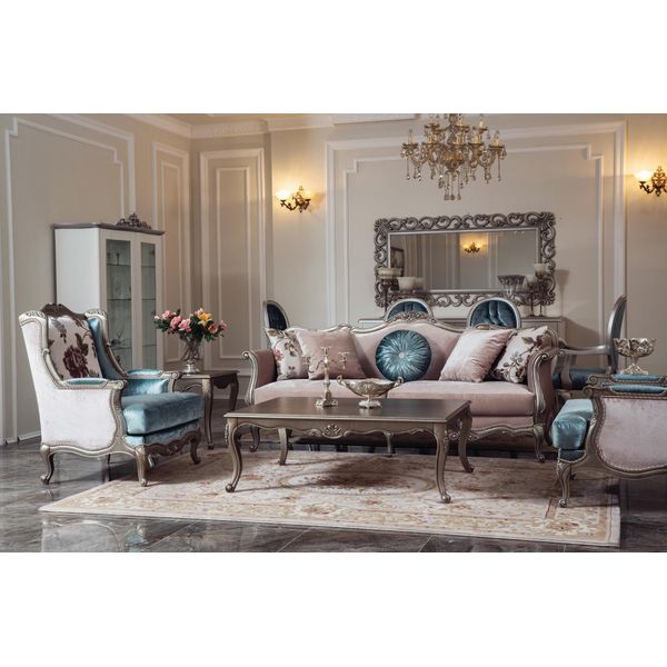 Set Di Divani Divani Di Lusso Poltrone 3+1+1 Posti Tavolino Design Set 4 Pezzi Nuovo-image