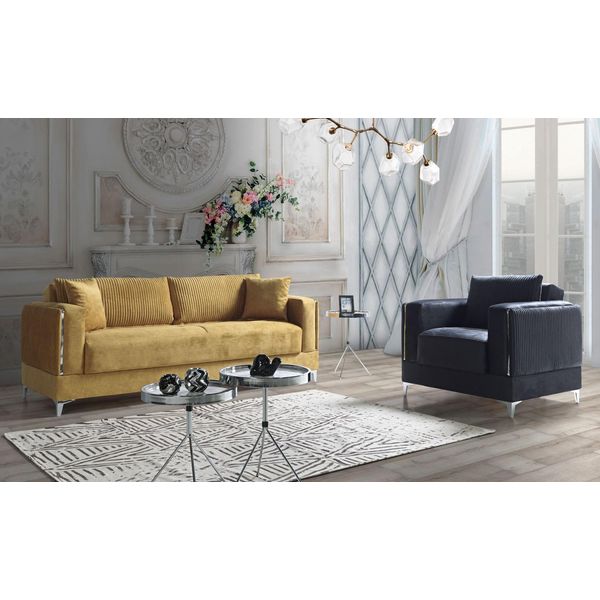 Set Di Divani 3+1 Posti Poltrona Relax Moderna Stile Moderno 2 Pezzi Soggiorno Di Lusso-image