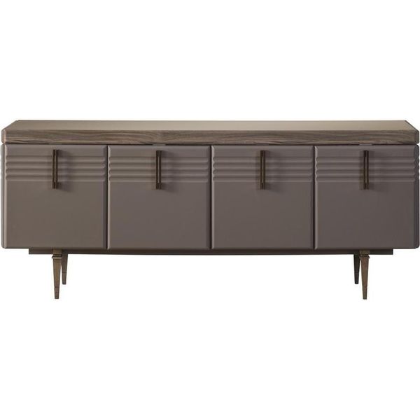 Credenza Credenza In Legno Cassettiera Armadio Legno Grigio Soggiorno-image