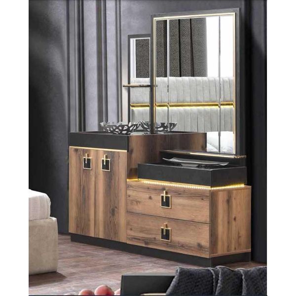 Tavola Da Toeletta Di Design Con Specchio Mobili Moderni Di Lusso Per La Camera Da Letto Nuova-image