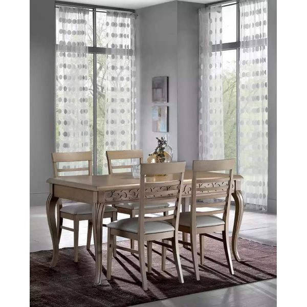 Tavolo Design Sedie 5Pcs Sala Da Pranzo Tavoli In Legno Gruppo Da Pranzo Set Gruppo-image