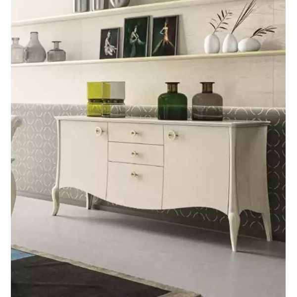 Credenza Italiana Cassettiera Arredamento Di Lusso Soggiorno Legno-image