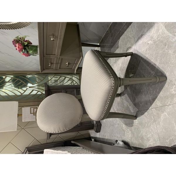 Sala Da Pranzo Sedie In Legno Design Di Lusso Sedia Imbottita Seduta Sedia In Legno Grigio-image