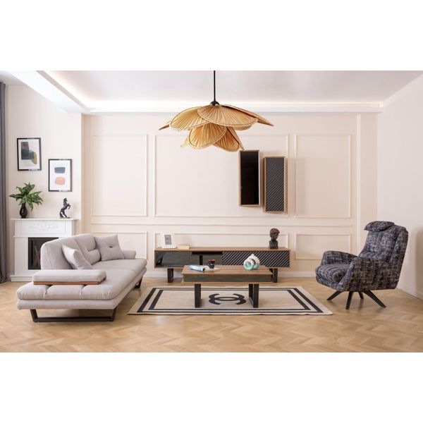 Set Di Divani Di Design Tavolino Da Caffè Divano 6 Pezzi Set Da Salotto Mobili Di Lusso-image