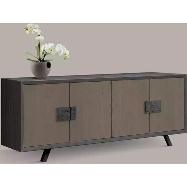 Cassettiera Moderna Grigia Per Il Soggiorno Credenza Nuova Credenza Per Mobili In Legno-image