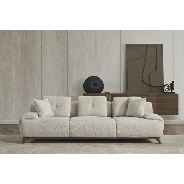Lussuosa Suite Imbottita Per Il Soggiorno, Credenza Di Design A Tre Posti 2 Pezzi-image