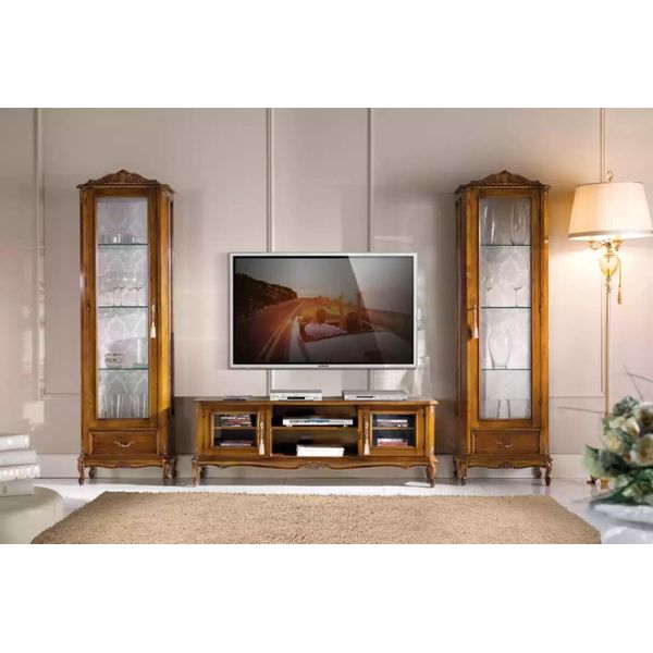 Soggiorno 2X Mobile Espositivo Pensile Porta Tv Design Set 3 Pezzi Nuovo-image