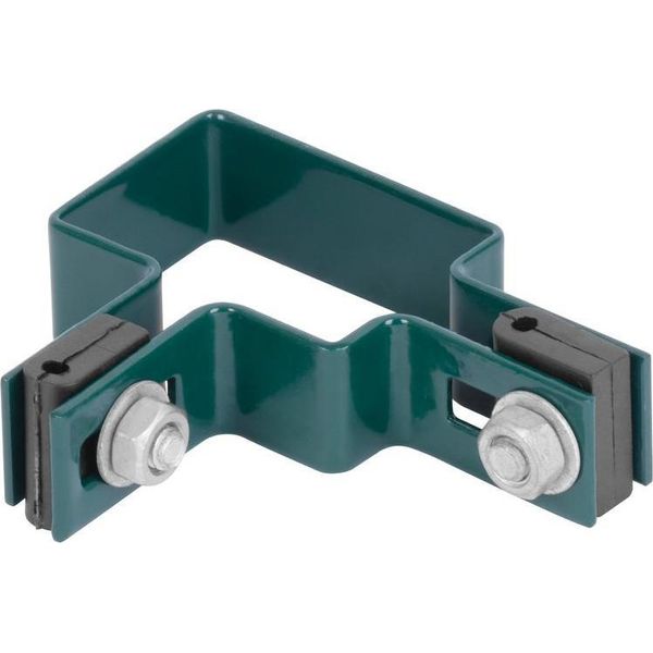 Morsetto Strend Pro Eurostandard, 60X40 Mm, Angolare, Verde, Zn+Pvc, RAL6005, Per Palo Quadrato-image