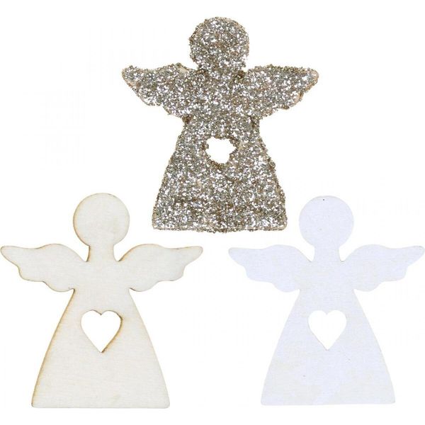 Decorazioni Sparse Angeli Di Natale Decorazioni In Legno Angeli Decorativi Decorazione Da Tavolo Angelo Custode 72 Pezzi 4Cm-image