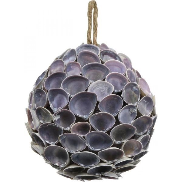 Conchiglia Palla Marittima Viola Decorazione Ø12Cm Conchiglie Per Appendere-image