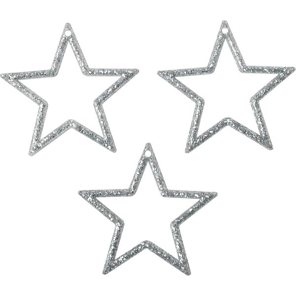 Stella Di Natale Scintillante Argento 4,5 Cm Set Di 120 - Decorazioni Da Tavola E Da Regalo Per Le Feste-image