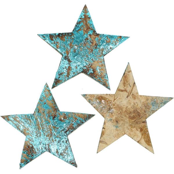 Set Di 50 Stelle Di Cocco Blu Da 5 Cm - Stelle Di Cocco Esotiche Per Le Decorazioni Della Tavola-image