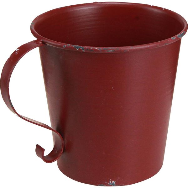 Portacandele A Bastoncino Vintage Coppa Vino Rosso Decorazione Ø11Cm H11Cm Casa Di Campagna-image