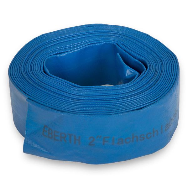Tubo Piatto Eberth Da 2" Per Pompe, Lunghezza 10 M, Diametro 52 Mm, Flessibile, Resistente, In Pvc, Tubo Industriale"-image