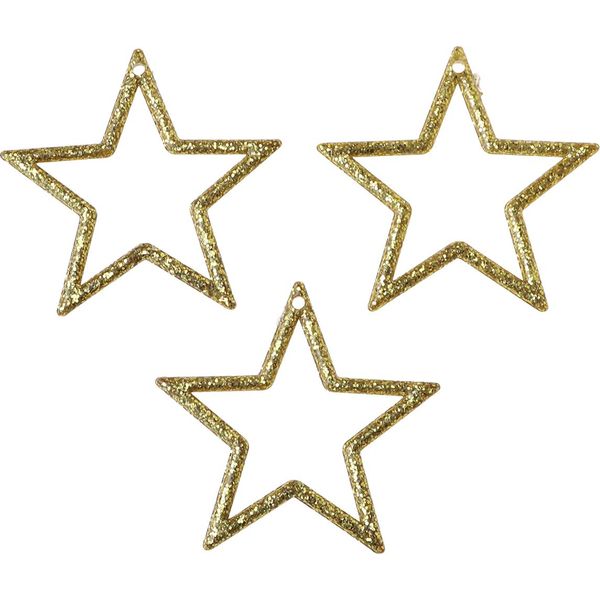 Stelle Di Natale Dorate Glitterate Decorazione A Pioggia Decorazione Per La Tavola Festiva 4,5 Cm Set 120 Pezzi-image