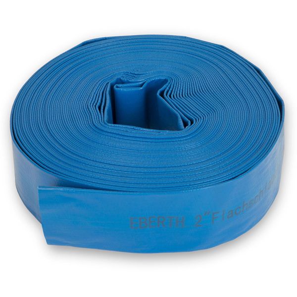 Tubo Piatto Eberth Da 2" Per Pompe, Lunghezza 30 M, Diametro 52 Mm, Flessibile, Resistente, In Pvc, Tubo Industriale"-image