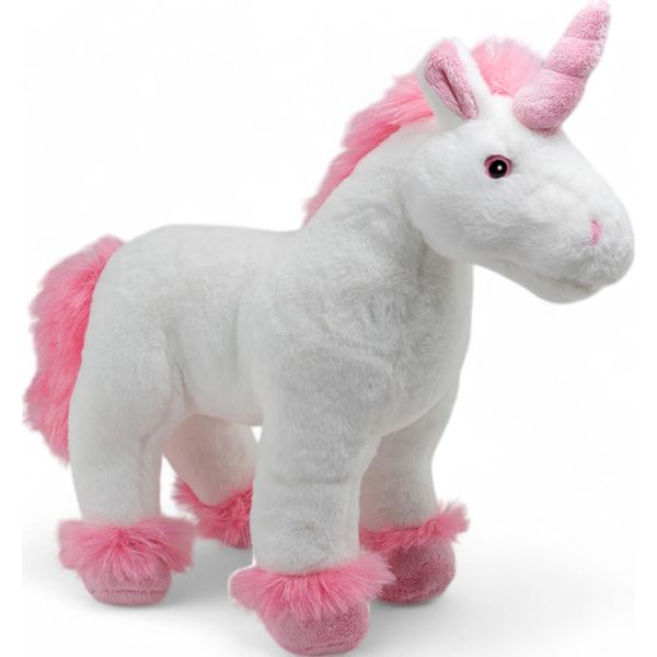 Carl Dick Unicorno Bianco-Rosa In Piedi Di Circa 35 Cm Peluche, Peluche, Peluche 3603-image