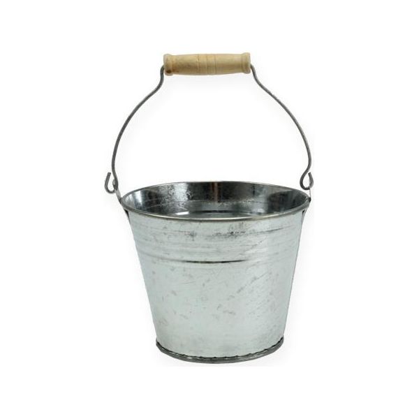 Set Di 8 Secchielli Decorativi In Zinco Lucidi 12Cm X 10Cm - Versatili Mini Secchielli Con Manico Per Decorazioni Da Tavola, Composizioni Floreali E Confezioni Regalo-image