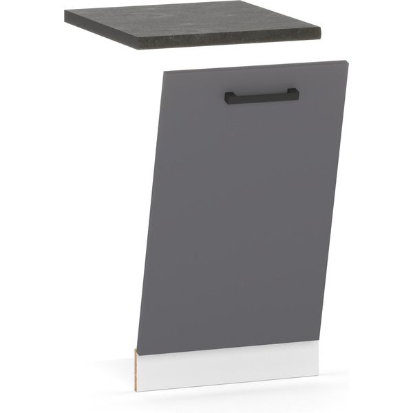 Frontale Cucina Per Lavastoviglie Da Incasso 45Cm Antracite-image