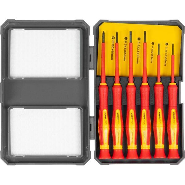Set Di Cacciaviti Strend Pro, Vde 6 Pezzi, Piatti + Phillips, Per Elettricisti-image