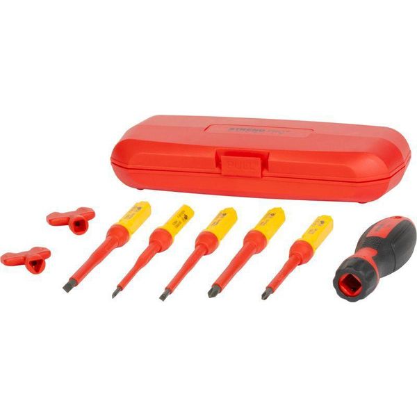 Set Di Cacciaviti Strend Pro, Vde 8 Pezzi, Piatti + Phillips, Per Elettricisti-image