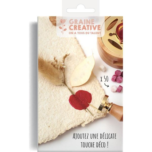 Set Di Ceralacca Graine Creative - Timbri Creativi A Forma Di Cuore Per Lettere E Cartoline-image