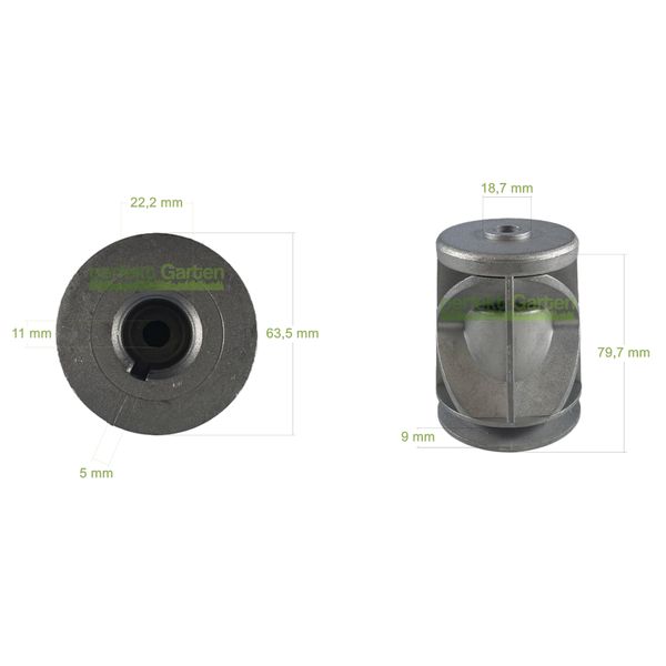 Messerhalter Ø22,2 Mm Con Analizzatore Per AL-KO Alko Alko 50 460 470 480 510 520 / 512461-image