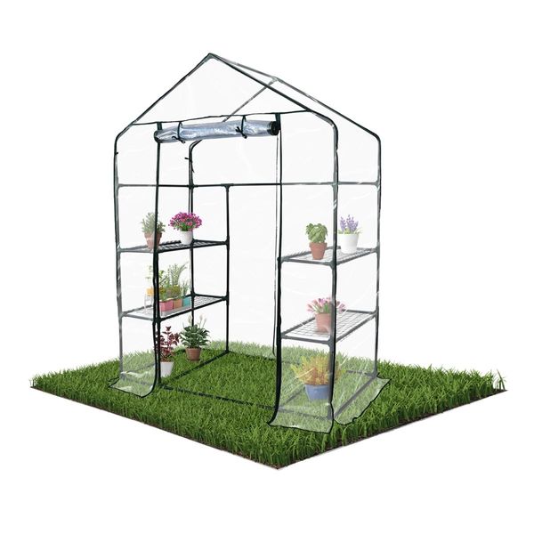 Serra Con Ripiani Porta Avvolgibile Mobiclinic Chiusura Sicura Pvc Impermeabile 143X73X195 Cm Home Grow-image