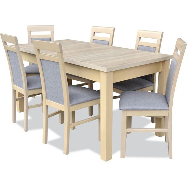 Set Sala Da Pranzo Tavolo Da Pranzo 6X Set Di Sedie Gruppo Tavolo 7 Pz. Set Completo Di Mobili-image