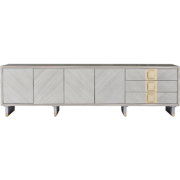Credenza Tv Di Design Rtv Cassettiera Laterale Bassa Armadio Scaffale Soggiorno Di Lusso Legno-image