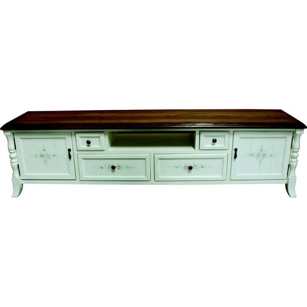 Credenza Rtv Stile Casa Di Campagna Credenze Classiche Mobile Tv Scaffale Basso Nuovo-image
