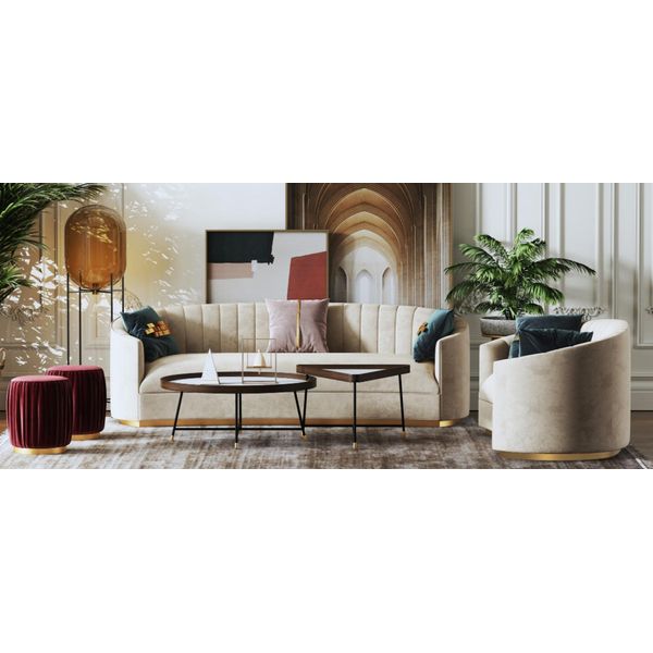 Set Di Divani 3+1 Posti Design Divano Imbottito Divano Moderno Lusso Nuovo-image