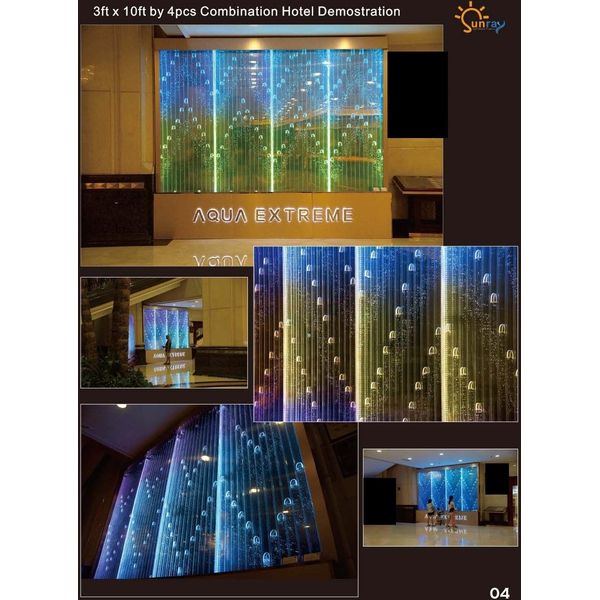 Parete Divisoria Scaffale Armadio Pareti A Colonna Led 90X300 Pareti Ad Acqua Waterwall-image