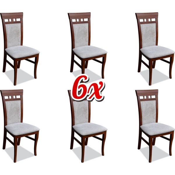 Sala Da Pranzo Tappezzeria Nuovo Set 6X Sedia Gruppo Pranzo Poltrona Tessile Sedie Gastro Nuovo-image