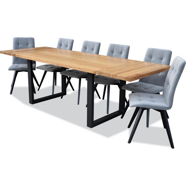 Tavolo Da Pranzo 6X Sedie Set Sala Da Pranzo Classica 7 Pezzi Set Tavolo Rettangolare Sedia-image