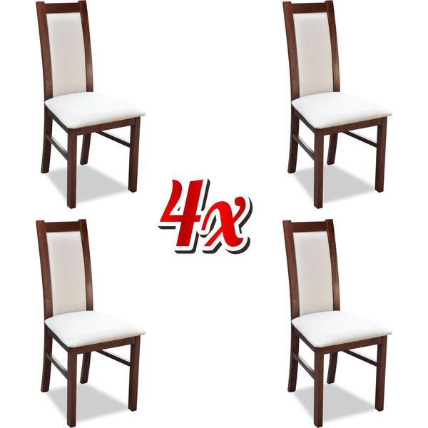 Set Sala Da Pranzo Set Di Sedie Per Sala Da Pranzo K17 4X Seduta Imbottita In Vero Legno-image